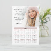 2025 Kalender Foto Motivatie Kerst Kaart (Staand voorkant)