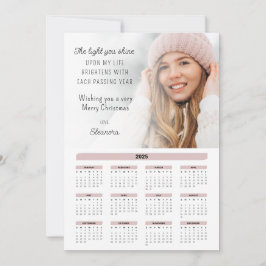 2025 Kalender Foto Motivatie Kerst Kaart