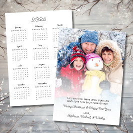 2025 Kalender Foto Motivatie Kerst Kaart