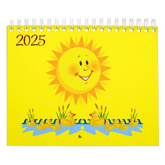 2025 Kalender Geel Eenden & Zonneschijn (Hoes)