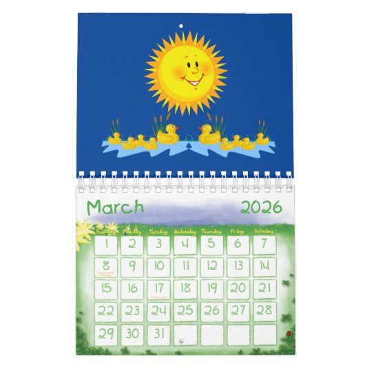 2025 Kalender Geel Eenden & Zonneschijn (Mar 2026)