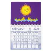 2025 Kalender Geel Eenden & Zonneschijn (Feb 2026)