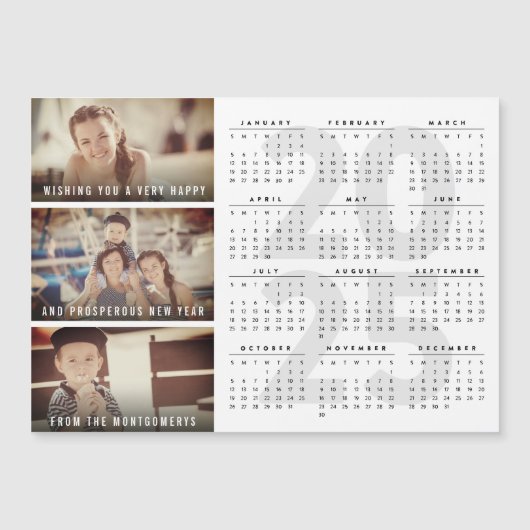 2025 Kalender Gelukkig Nieuwjaar Magnetische Fotok (Voorkant)