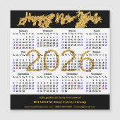 2025 Kalender Goud Zwart Corporate Magnetische Kaa (Voorkant)