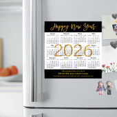 2025 Kalender Goud Zwart Corporate Magnetische Kaa