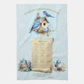 2025 Kalender Handdoek Bluebirds Vogelhuis ECC 3:1 (Verticaal)