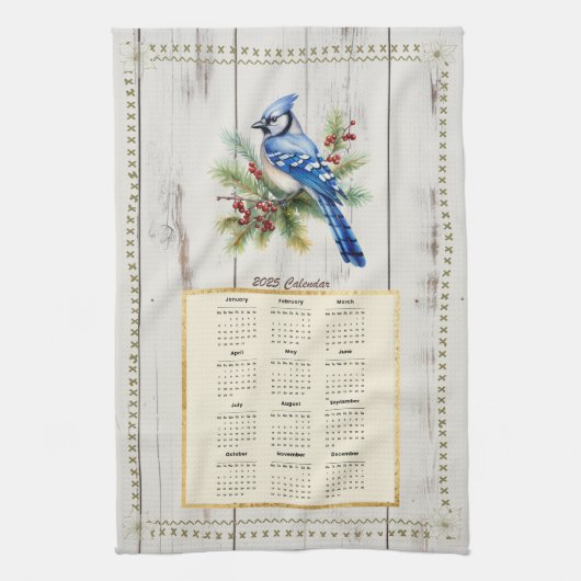 2025 Kalender Handdoek Bluejay (Verticaal)