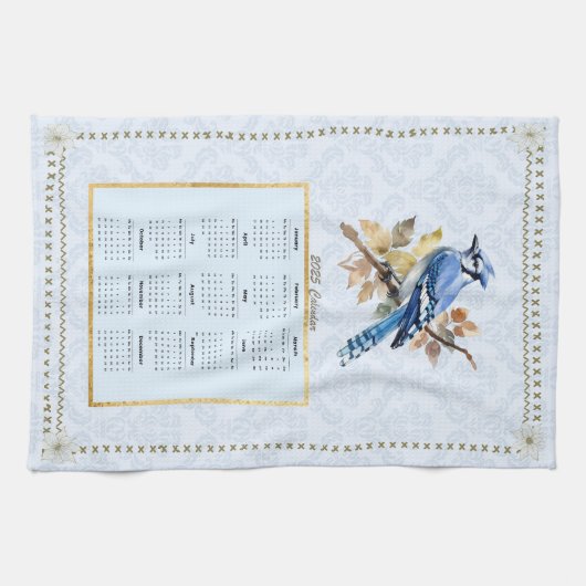 2025 Kalender Handdoek BlueJay (Horizontaal)