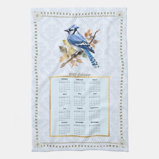 2025 Kalender Handdoek BlueJay (Verticaal)