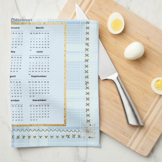 2025 Kalender Handdoek Bluejay 2 (Quarter Fold)