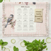 2025 Kalender Handdoek Chickadees Home Sweet Home (Gevouwen)