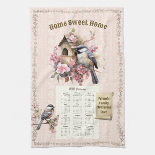 2025 Kalender Handdoek Chickadees Home Sweet Home