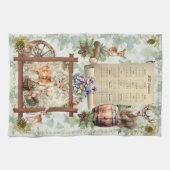 2025 Kalender Handdoek Deer Buck Pansies Eikels Gr (Horizontaal)
