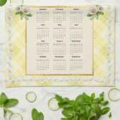 2025 Kalender Handdoek Geel Daisy Gift van God (Gevouwen)