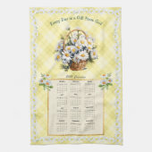 2025 Kalender Handdoek Geel Daisy Gift van God (Verticaal)