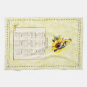 2025 Kalender Handdoek Geel Goudvink (Horizontaal)