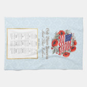 2025 Kalender Handdoek God zegene Amerika Vlag Pop (Horizontaal)