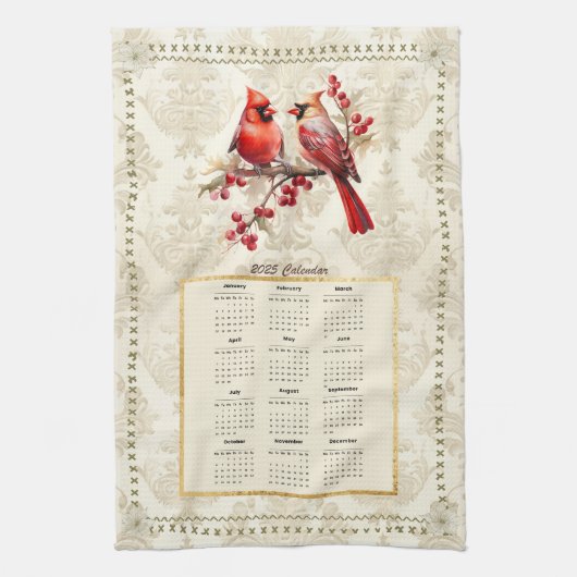 2025 Kalender Handdoek Kardinalen (Verticaal)