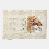 2025 Kalender Handdoek Paard in Zonsondergang (Horizontaal)