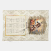 2025 Kalender Handdoek Paard in Zonsondergang (Horizontaal)