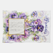 2025 Kalender Handdoek Pansies (Horizontaal)