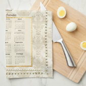 2025 Kalender Handdoek Paris Uitzicht Aangepaste B (Quarter Fold)