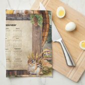 2025 Kalender Handdoek Schattige Chipmunks (Quarter Fold)