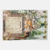 2025 Kalender Handdoek Schattige Chipmunks (Horizontaal)
