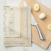 2025 Kalender Handdoek Theetijd of aangepast beric (Quarter Fold)