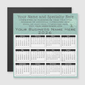 2025 Kalender Hart Blad Boom Bloemen Munt Groen (Voorkant / Achterkant)