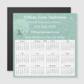 2025 Kalender Hart Blad Boom Bloemen Munt Groen (Voorkant / Achterkant)