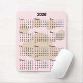 2025 Kalender Hond Pawprint Muismat (Met muis)