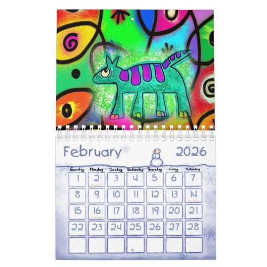 2025 Kalender Kat Kitten Whimsical (Feb 2026)