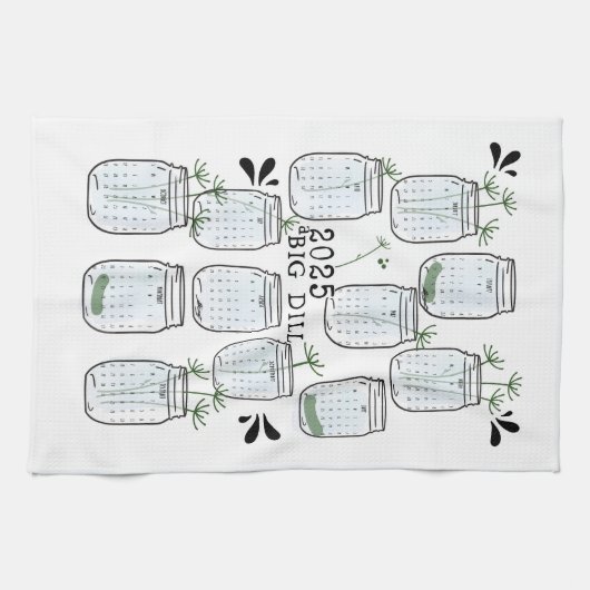 2025 Kalender Keuken Theedoek (Horizontaal)