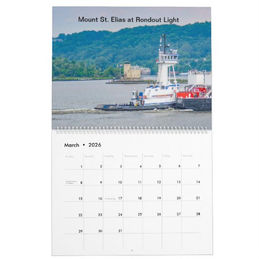2025 Kalender Kirby ATB Tugs op de Hudson River (Mar 2026)