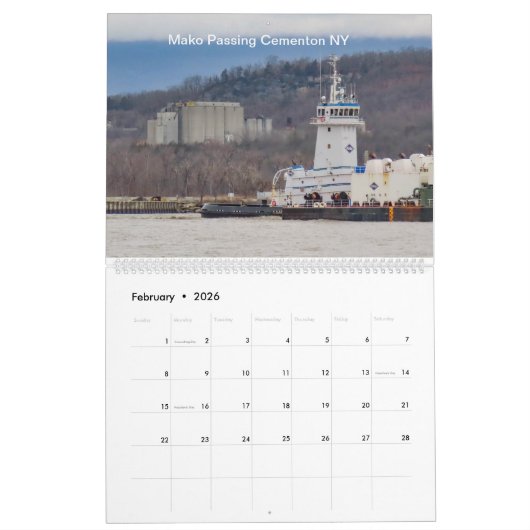 2025 Kalender Kirby ATB Tugs op de Hudson River (Feb 2026)