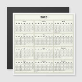 2025 Kalender Koelkast Magnet (Voorkant / Achterkant)