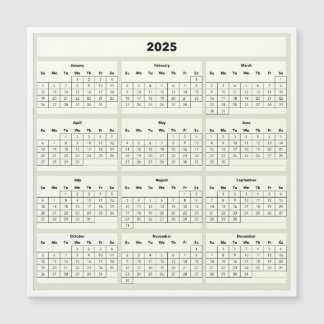 2025 Kalender Koelkast Magnet
