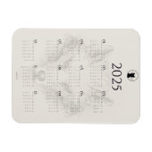 2025 Kalender Koelkast Magnet Magneet (Horizontaal)