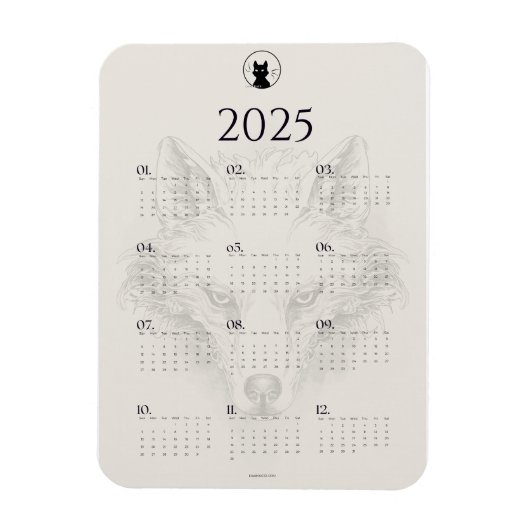 2025 Kalender Koelkast Magnet Magneet (Verticaal)