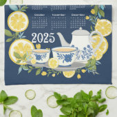2025 Kalender Lemon Garden Theedoek (Gevouwen)