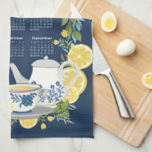 2025 Kalender Lemon Garden Theedoek (Quarter Fold)
