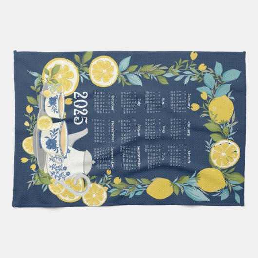 2025 Kalender Lemon Garden Theedoek (Horizontaal)