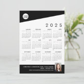 2025 Kalender Logo Makelaar Foto Feestdagenkaart (Staand voorkant)