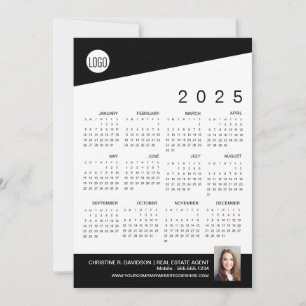 2025 Kalender Logo Makelaar Foto Feestdagenkaart