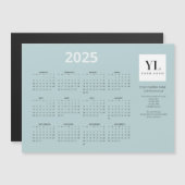 2025 Kalender Logo Zeegroene Magnetische Kaart (Voorkant / Achterkant)