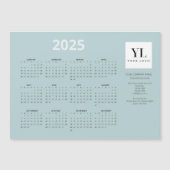 2025 Kalender Logo Zeegroene Magnetische Kaart (Voorkant)