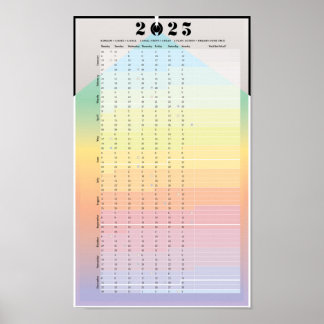 2025 Kalender - Maan Planner Poster