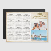 2025 Kalender Magneet Aangepaste Familie Foto Keep (Voorkant / Achterkant)
