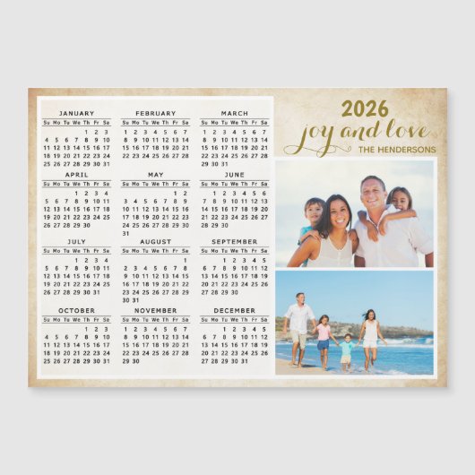 2025 Kalender Magneet Aangepaste Familie Foto Keep (Voorkant)